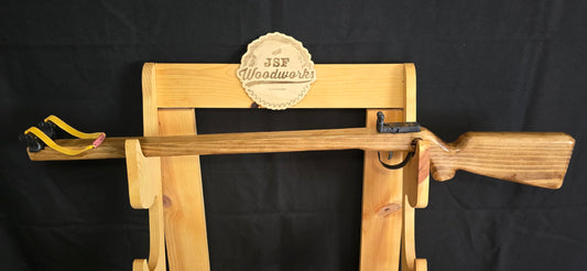 Classic Style Hand Crafted Wooden Slingshot Rifle (Traditional Brown)