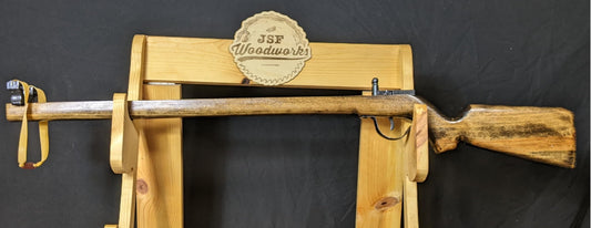 Classic Style Hand Crafted Wooden Slingshot Rifle (Dark Walnut)