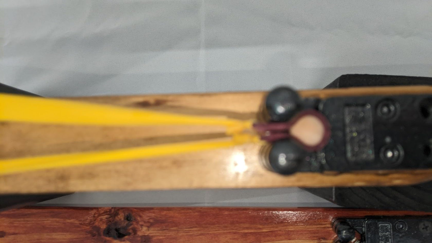 Classic Style Hand Crafted Wooden Slingshot Rifle (Traditional Brown)