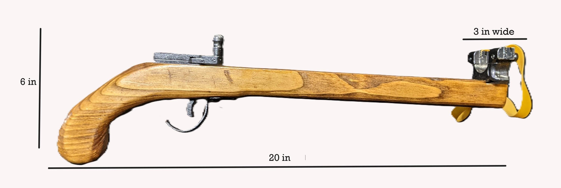 Antique Style Wooden Slingshot Pistol
